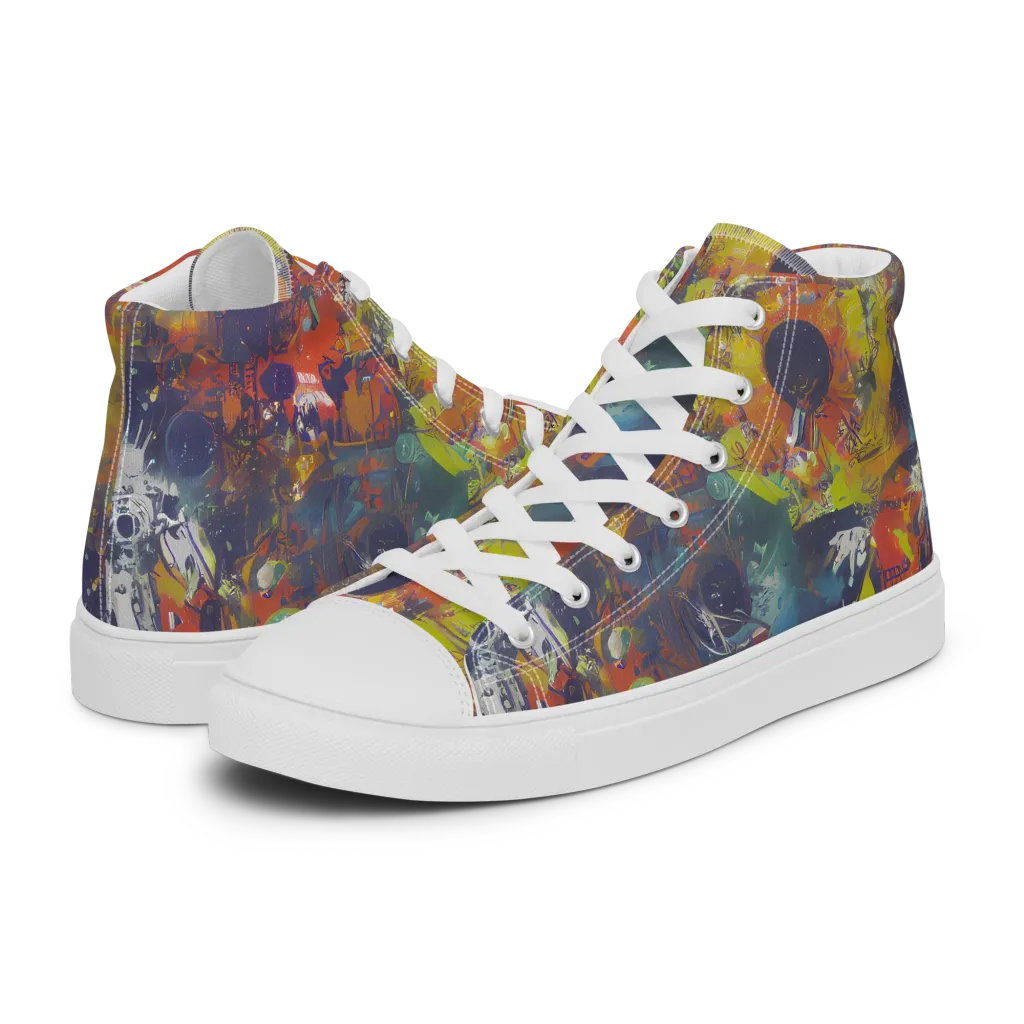 Lucid Revolution on Women's High Top Canvas Shoes — Left