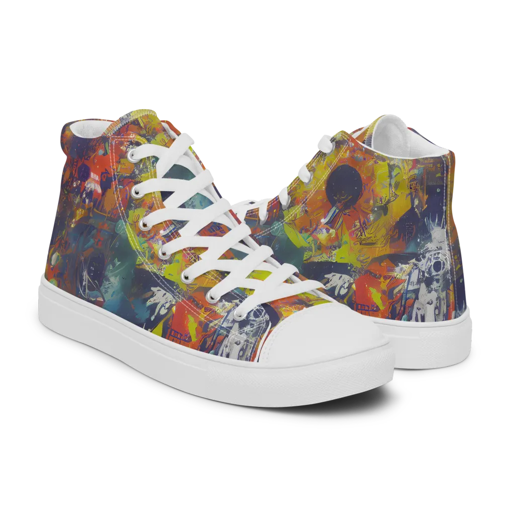 Lucid Revolution on Women's High Top Canvas Shoes — Right