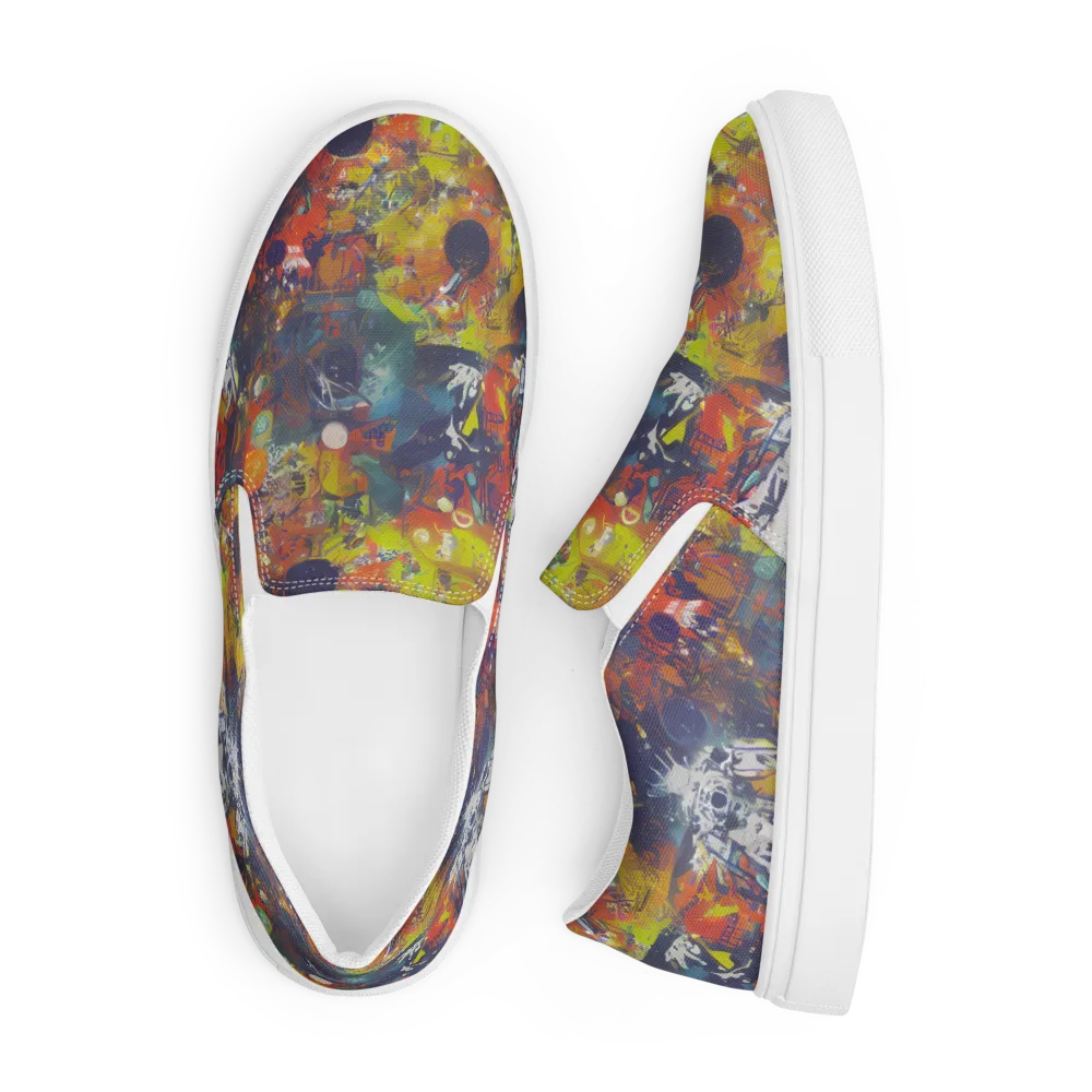 Lucid Revolution on Men's Slip-On Canvas Shoes — Front
