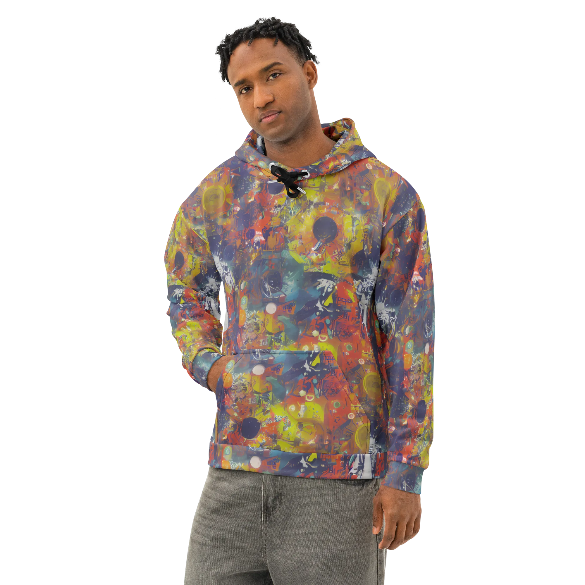 Lucid Revolution on Cotton Hoodie — Left Front
