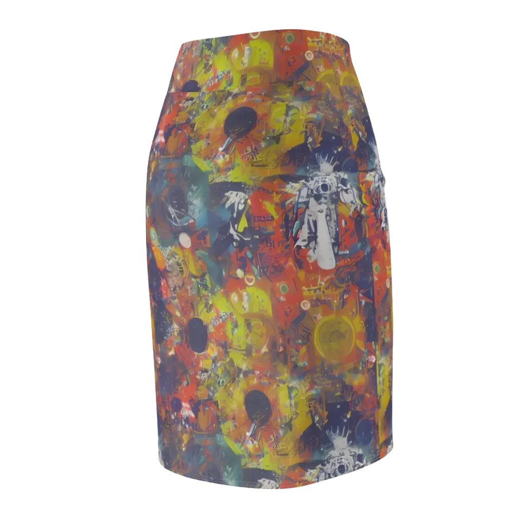 Lucid Revolution on Pencil Skirt — Back Side