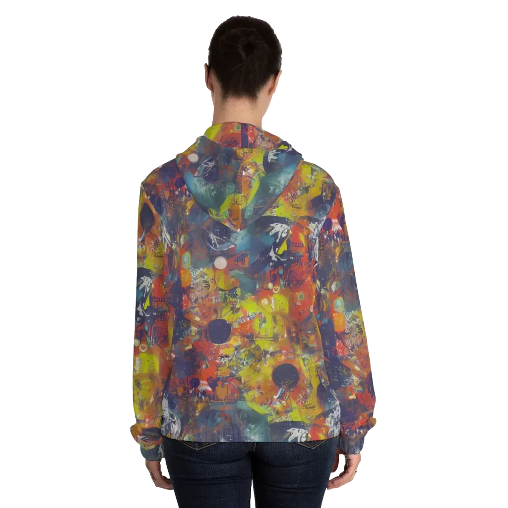 Lucid Revolution on Women's Full-Zip Hoodie — Back On Person