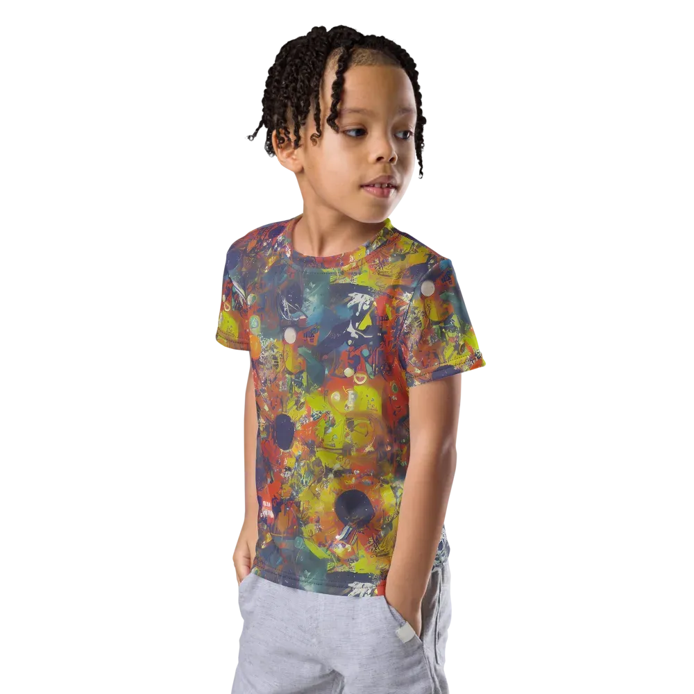 Lucid Revolution on Kids Crew Neck T-Shirt — Left Front