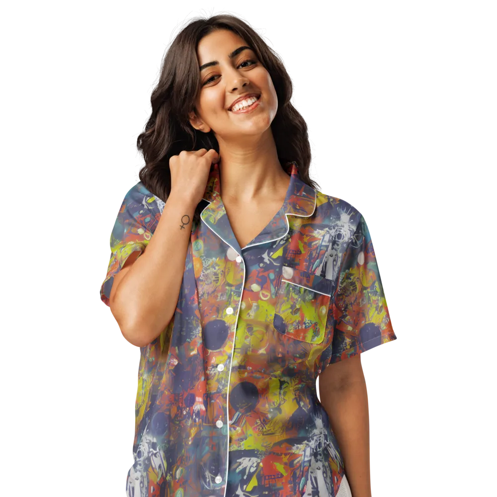 Lucid Revolution on Women's Short Sleeve Pajama Top — Front