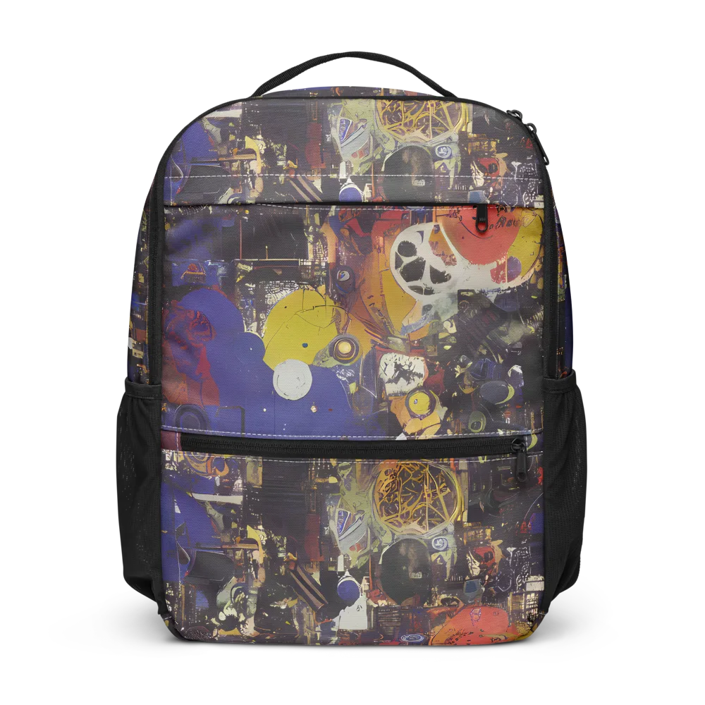 Abstract Galaxy on Utility Backpack — Front