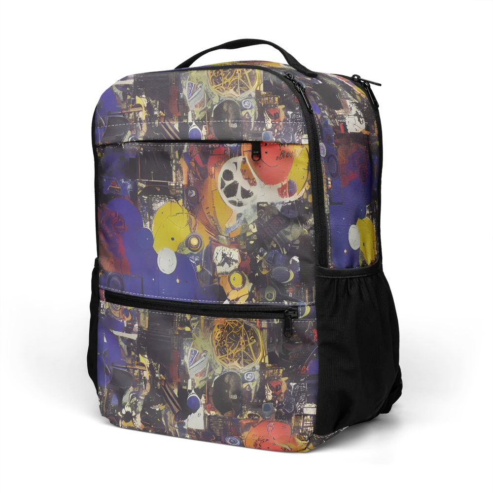 Abstract Galaxy on Utility Backpack — Left Front