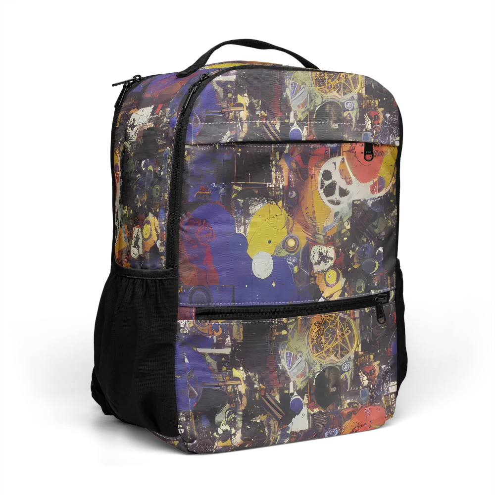 Abstract Galaxy on Utility Backpack — Right Front