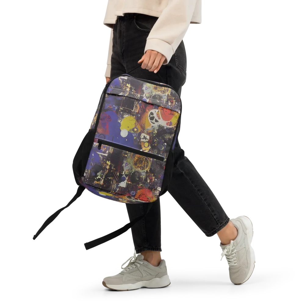 Abstract Galaxy on Utility Backpack — Front