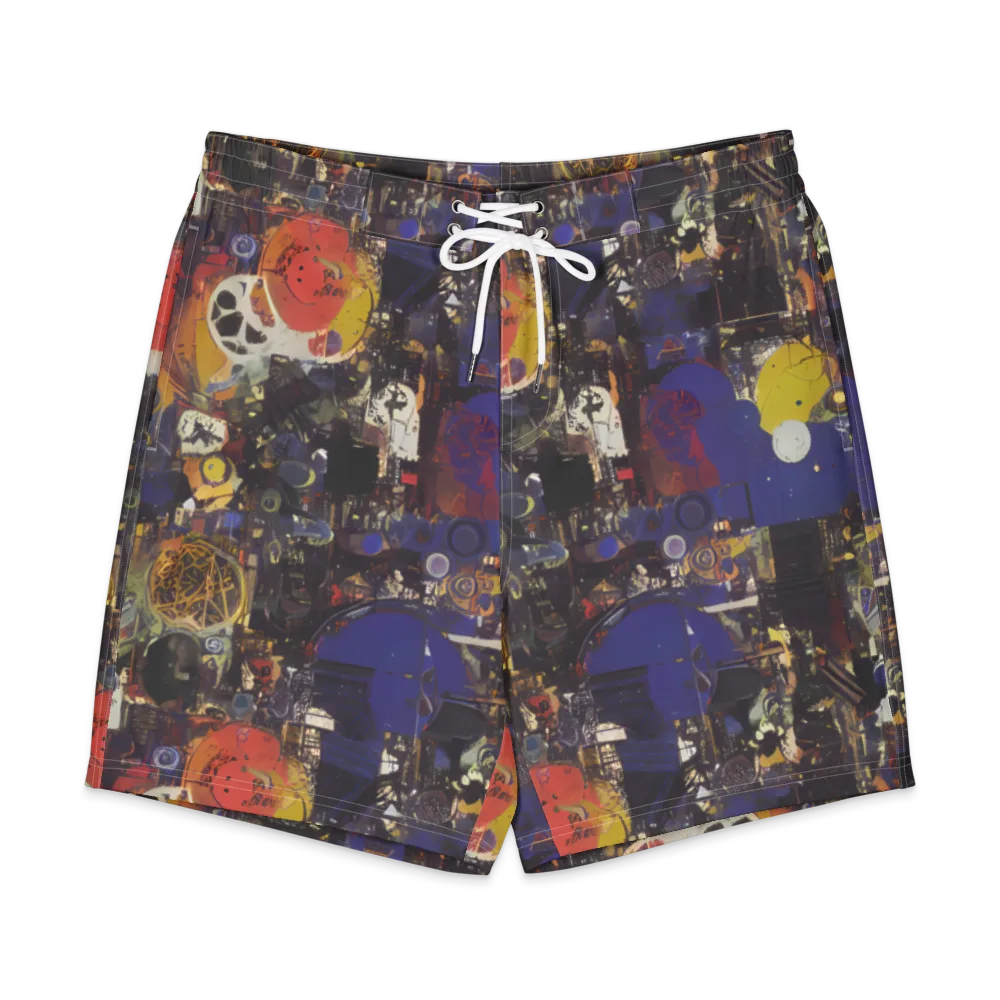 Abstract Galaxy on Men's Board Shorts — Front