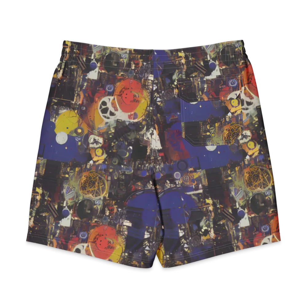 Abstract Galaxy on Men's Board Shorts — Back