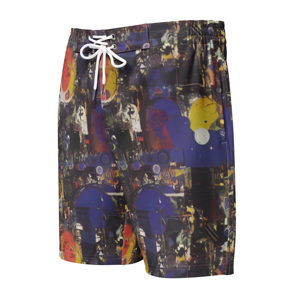 Abstract Galaxy on Men's Board Shorts — Front