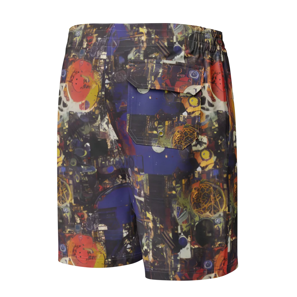 Abstract Galaxy on Men's Board Shorts — Back