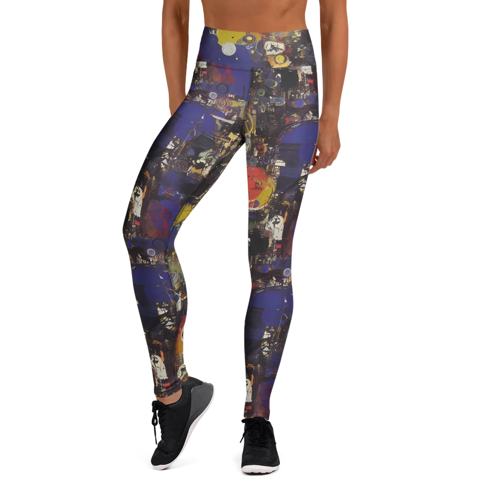 Abstract Galaxy on Yoga Leggings — Front
