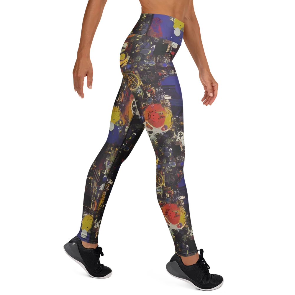 Abstract Galaxy on Yoga Leggings — Right