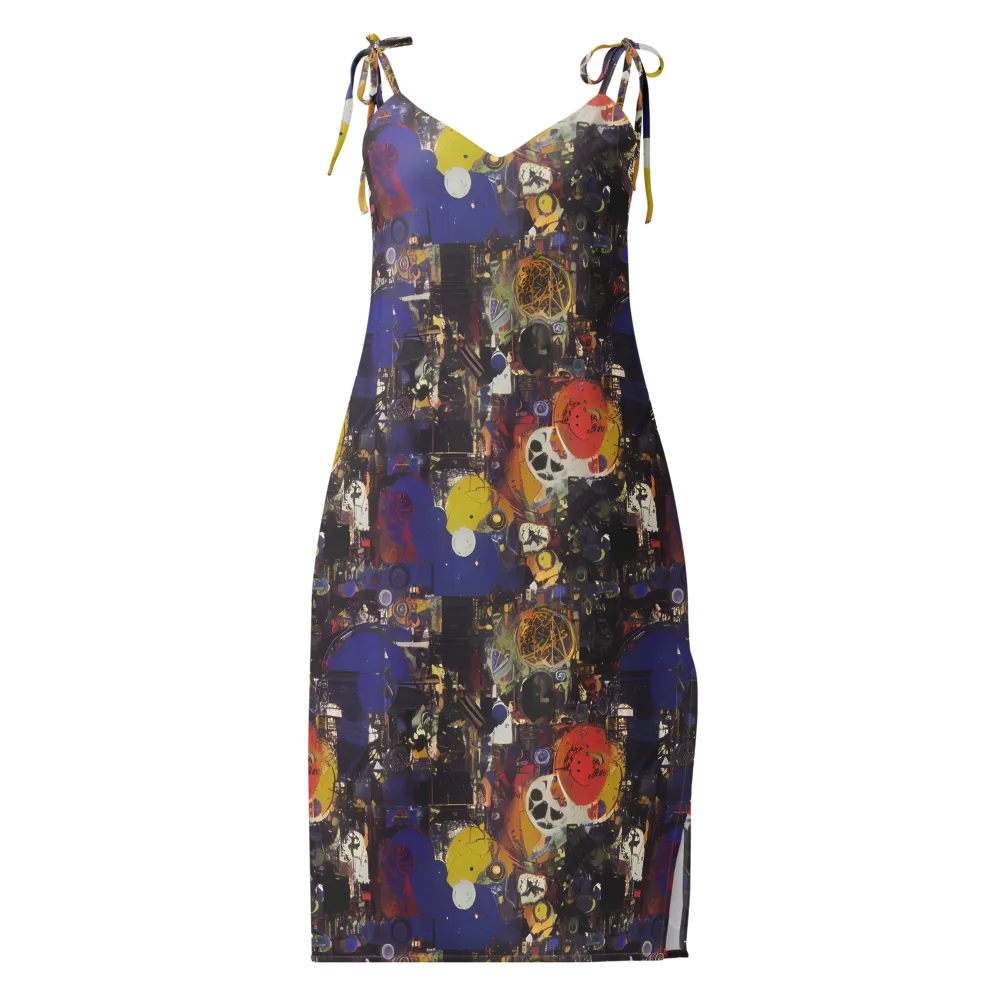 Abstract Galaxy on Slip Dress — Front