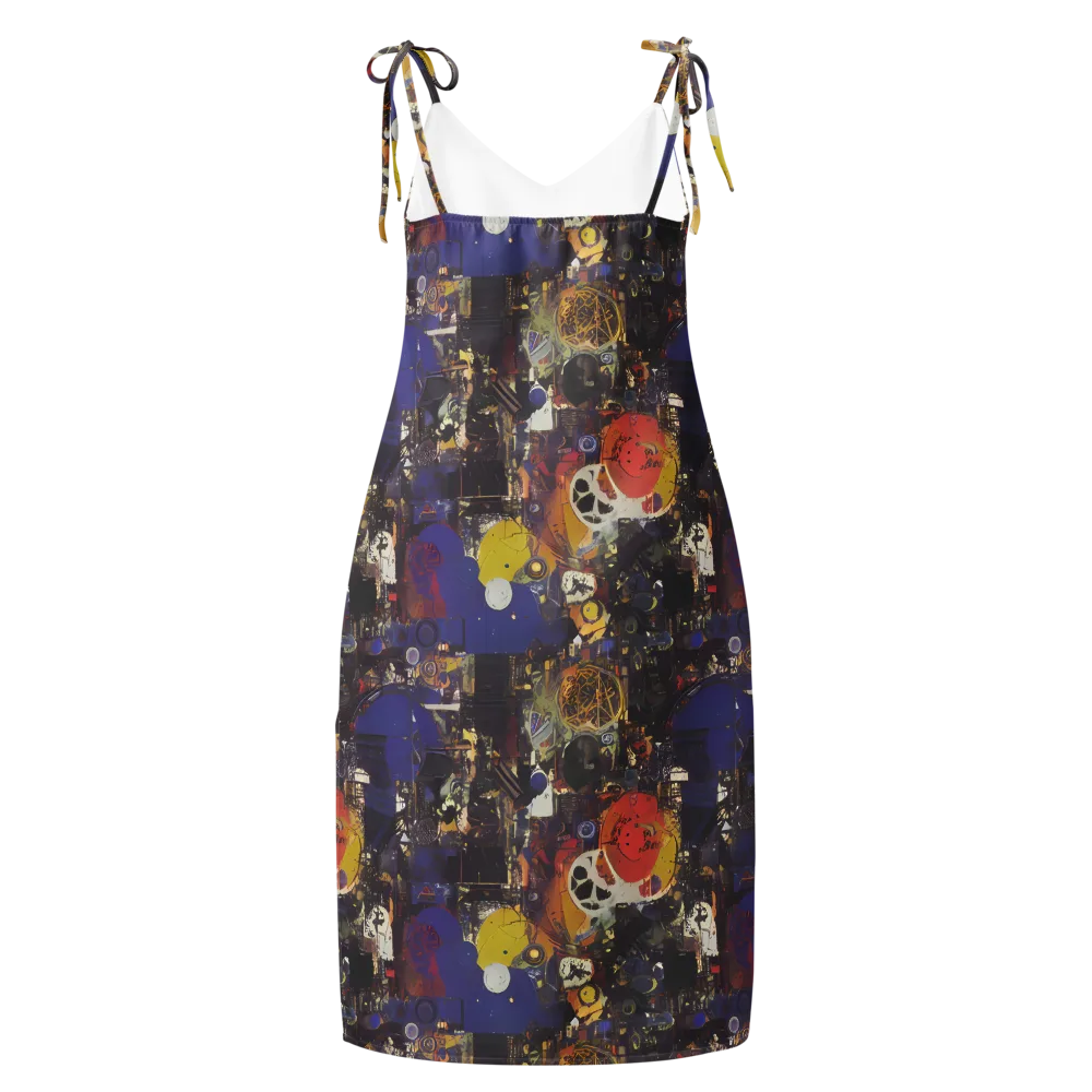 Abstract Galaxy on Slip Dress — Back