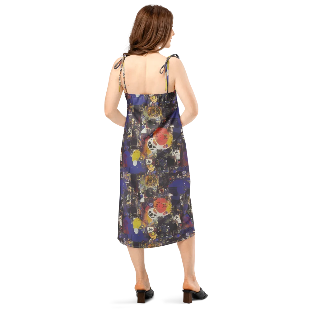 Abstract Galaxy on Slip Dress — Back
