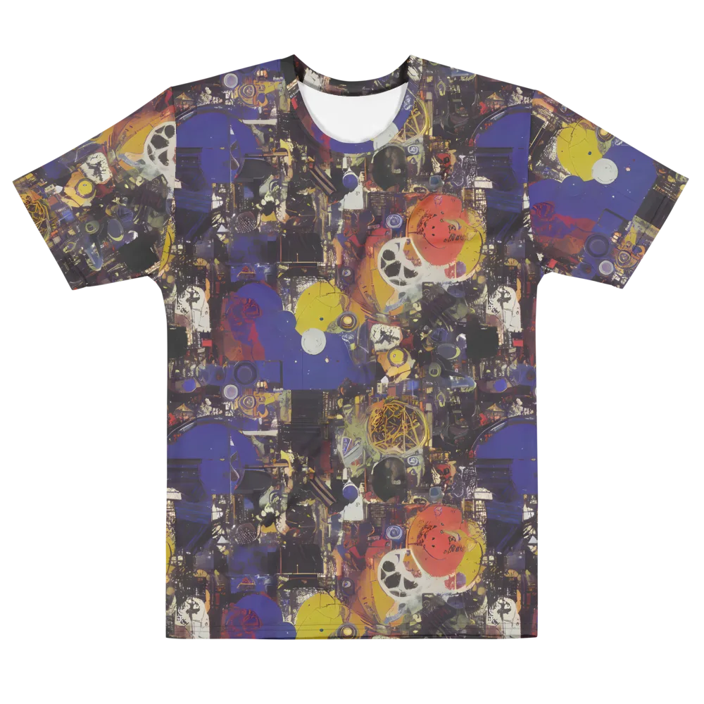 Abstract Galaxy on Men's Cotton Crew Neck T-Shirt — Front