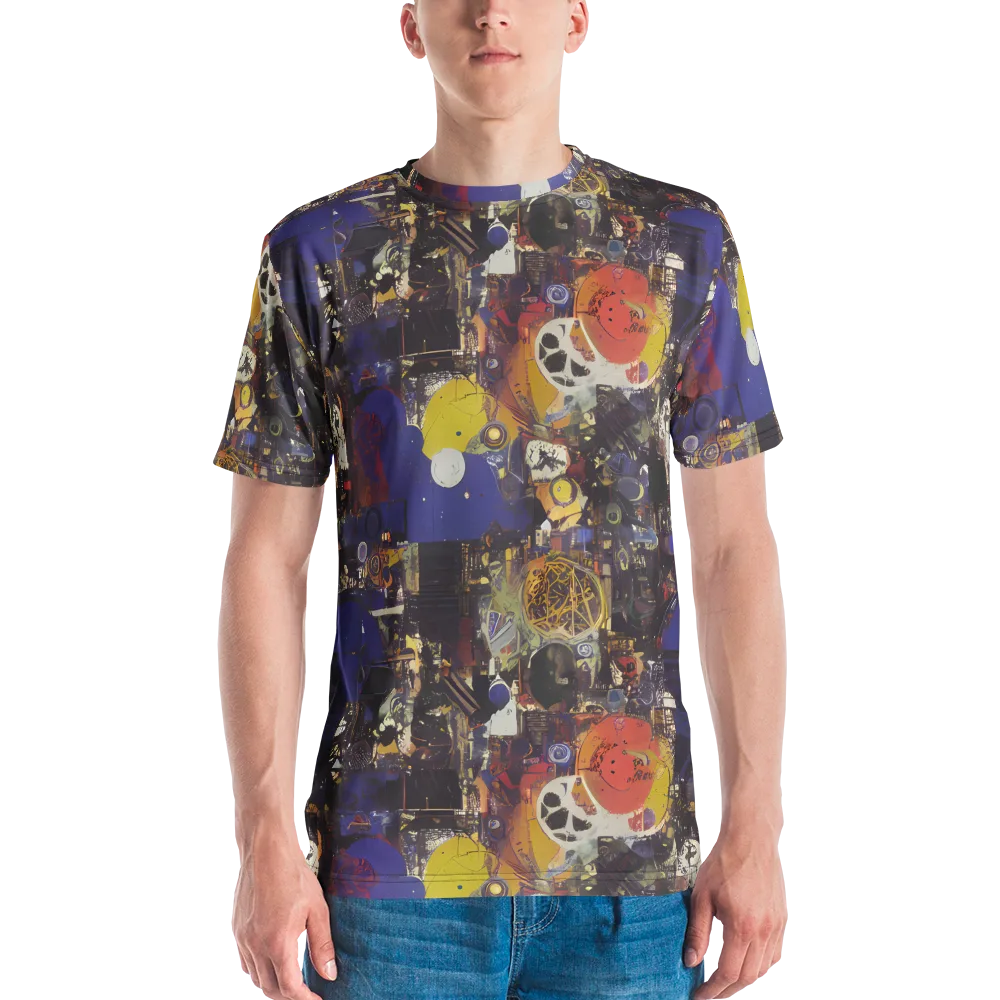 Abstract Galaxy on Men's Crew Neck T-Shirt — Front