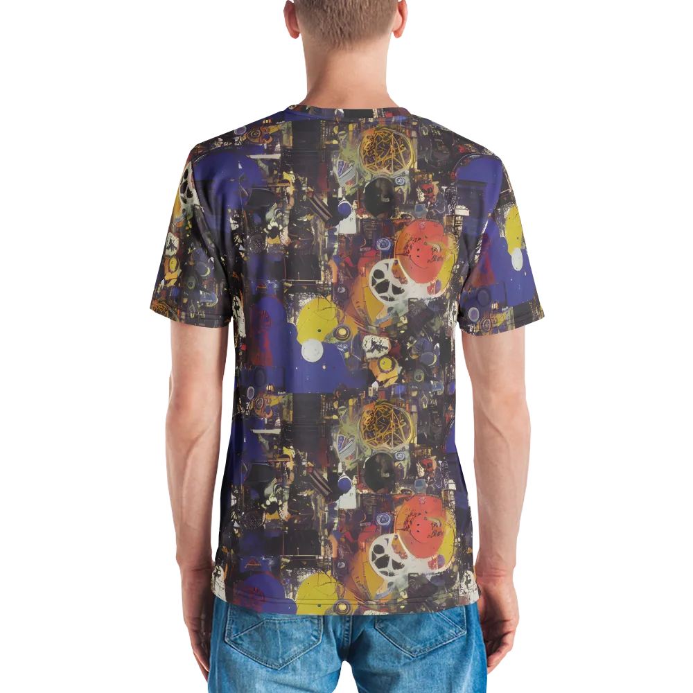 Abstract Galaxy on Men's Crew Neck T-Shirt — Back