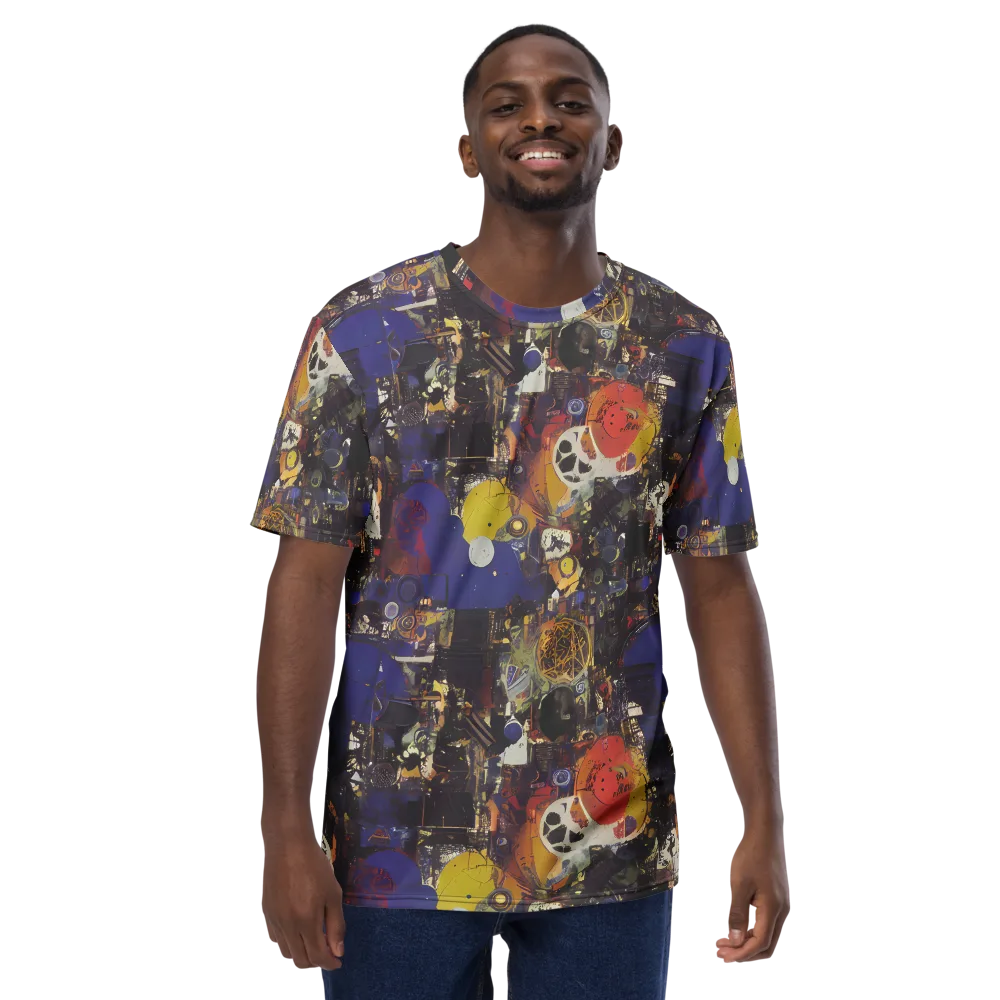 Abstract Galaxy on Men's Crew Neck T-Shirt — Front
