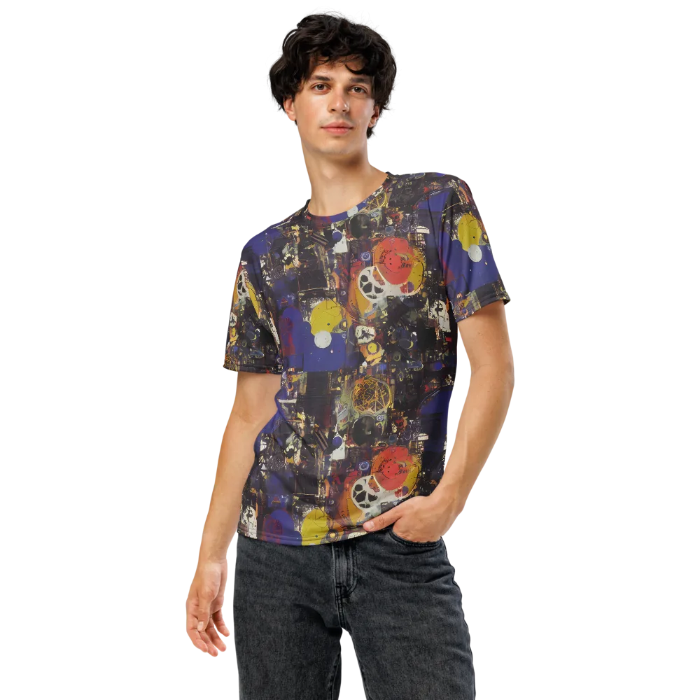 Abstract Galaxy on Men's Crew Neck T-Shirt — Front