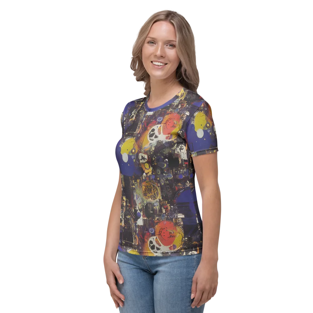 Abstract Galaxy on Women's Crew Neck T-Shirt — Left