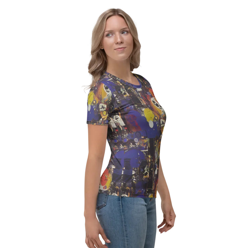 Abstract Galaxy on Women's Crew Neck T-Shirt — Right