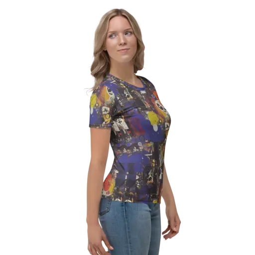 Abstract Galaxy on a Women's Crew Neck T-Shirt