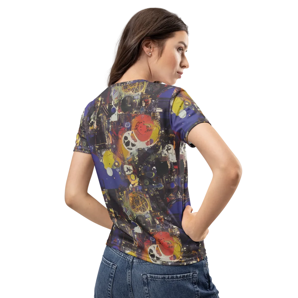 Abstract Galaxy on Women's Crew Neck T-Shirt — Back