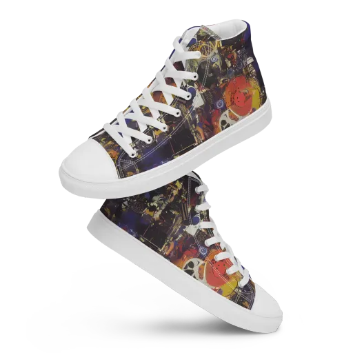 Abstract Galaxy on a Women's High Top Canvas Shoes