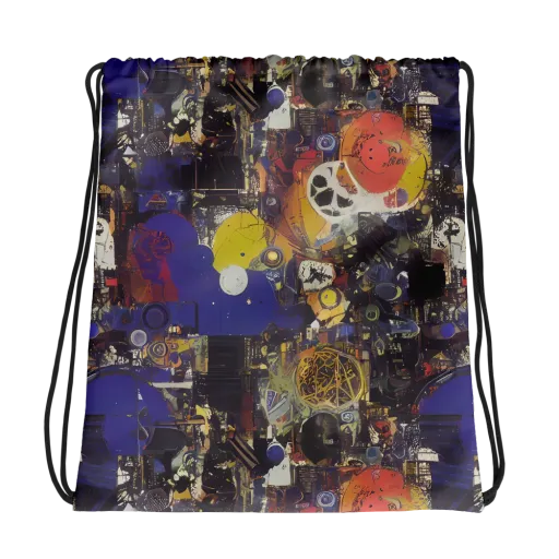 Abstract Galaxy on a Drawstring Bag