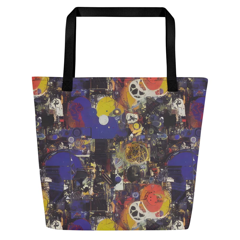 Abstract Galaxy on Large Tote Bag W/ Pocket — Front