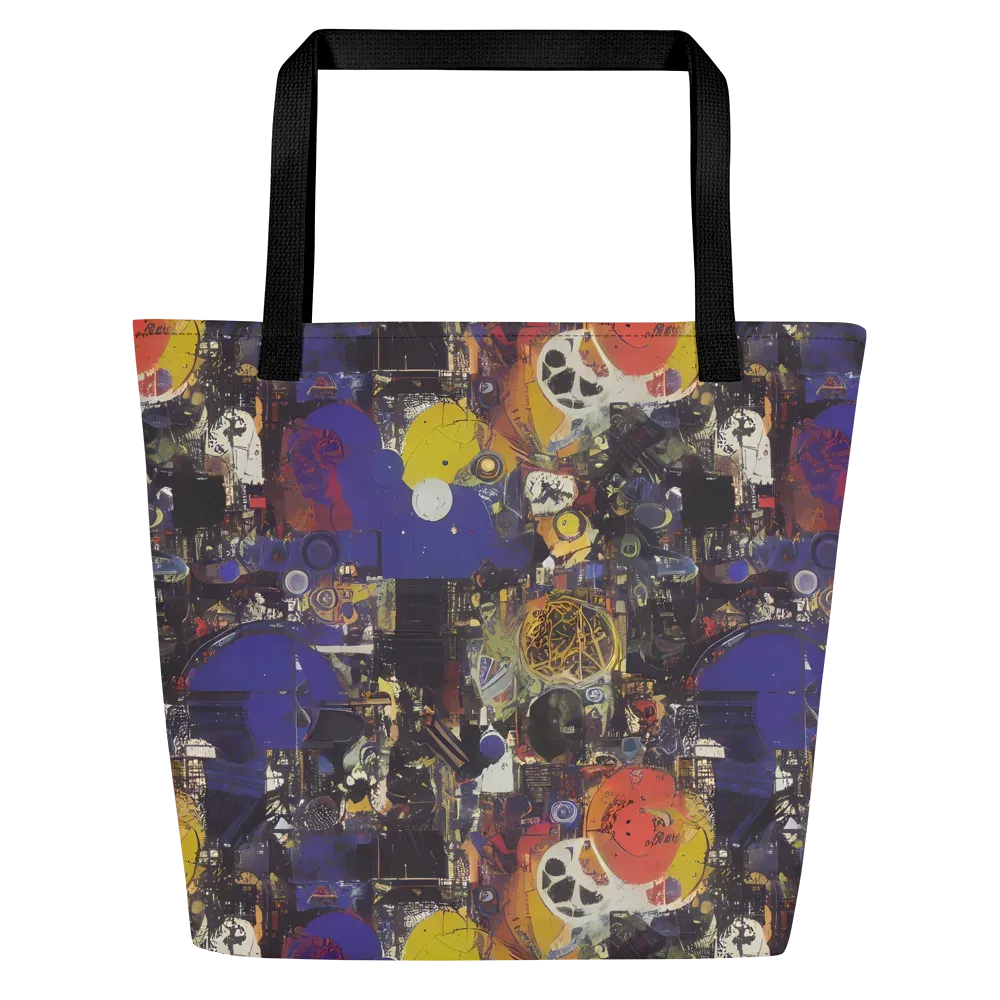 Abstract Galaxy on Large Tote Bag W/ Pocket — Front