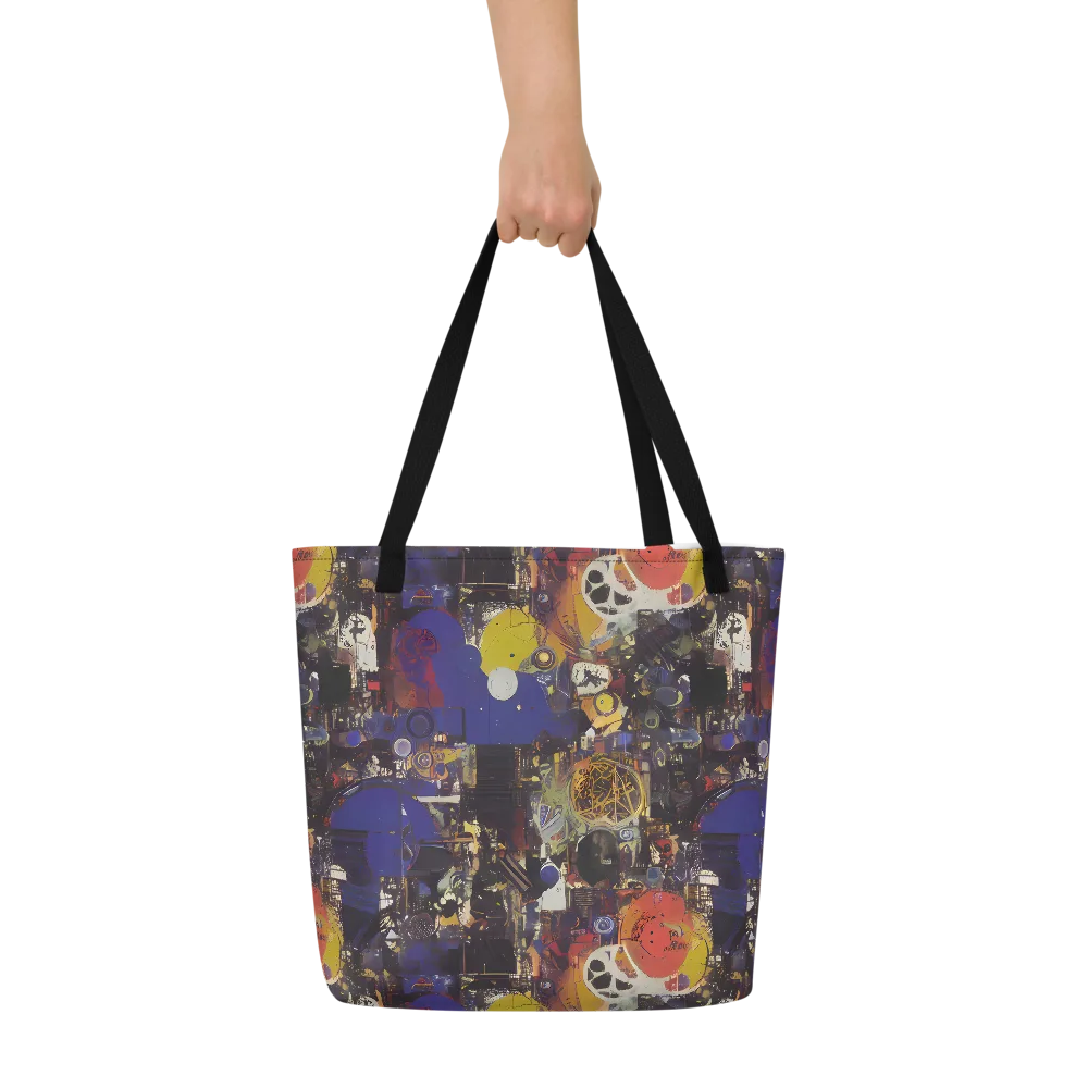 Abstract Galaxy on Large Tote Bag W/ Pocket — Front