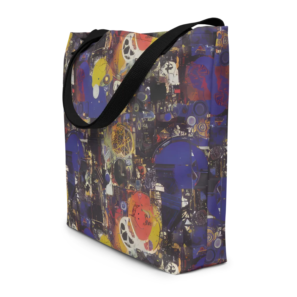 Abstract Galaxy on Large Tote Bag W/ Pocket — Front