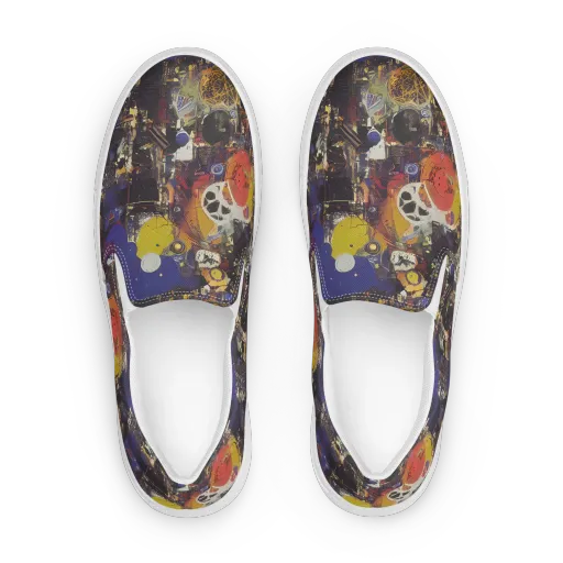 Abstract Galaxy on a Women's Slip-On Canvas Shoes