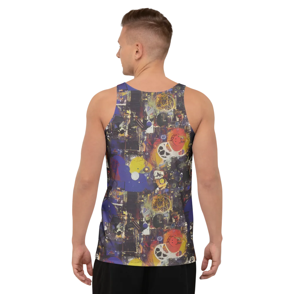 Abstract Galaxy on Men's Tank Top — Back
