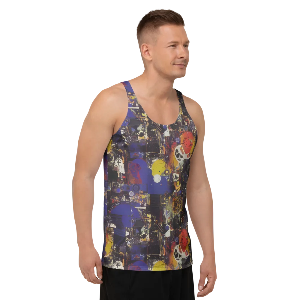 Abstract Galaxy on Men's Tank Top — Right Front