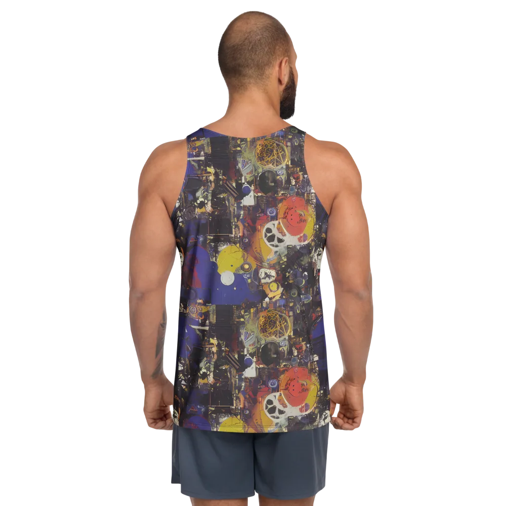 Abstract Galaxy on Men's Tank Top — Back