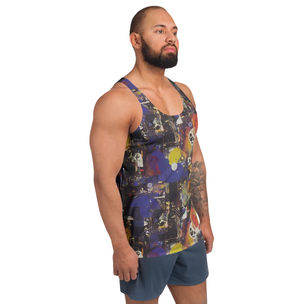 Abstract Galaxy on Men's Tank Top — Right Front
