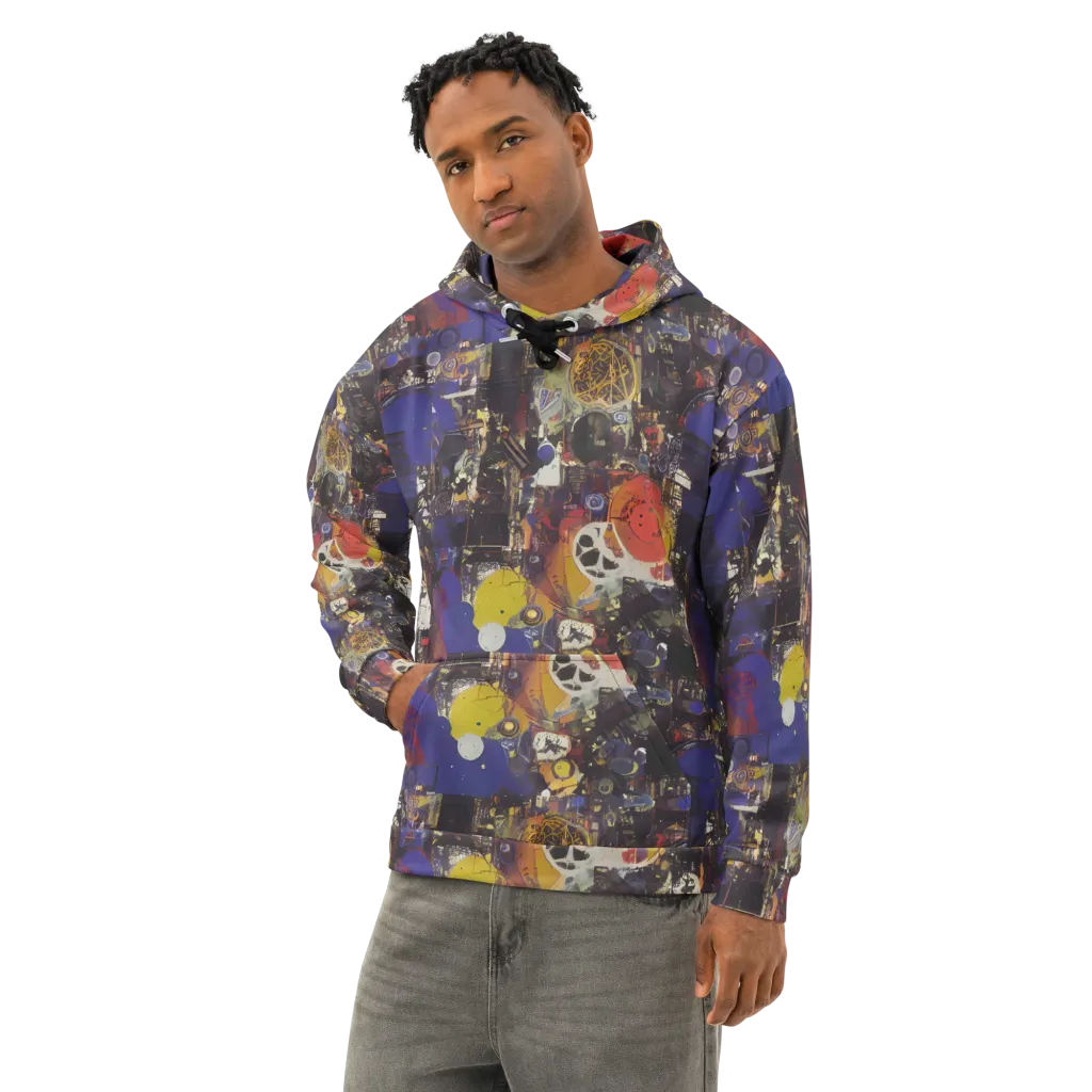 Abstract Galaxy on Cotton Hoodie — Left Front
