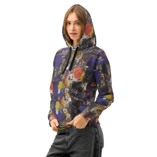 Abstract Galaxy on a Cotton Hoodie