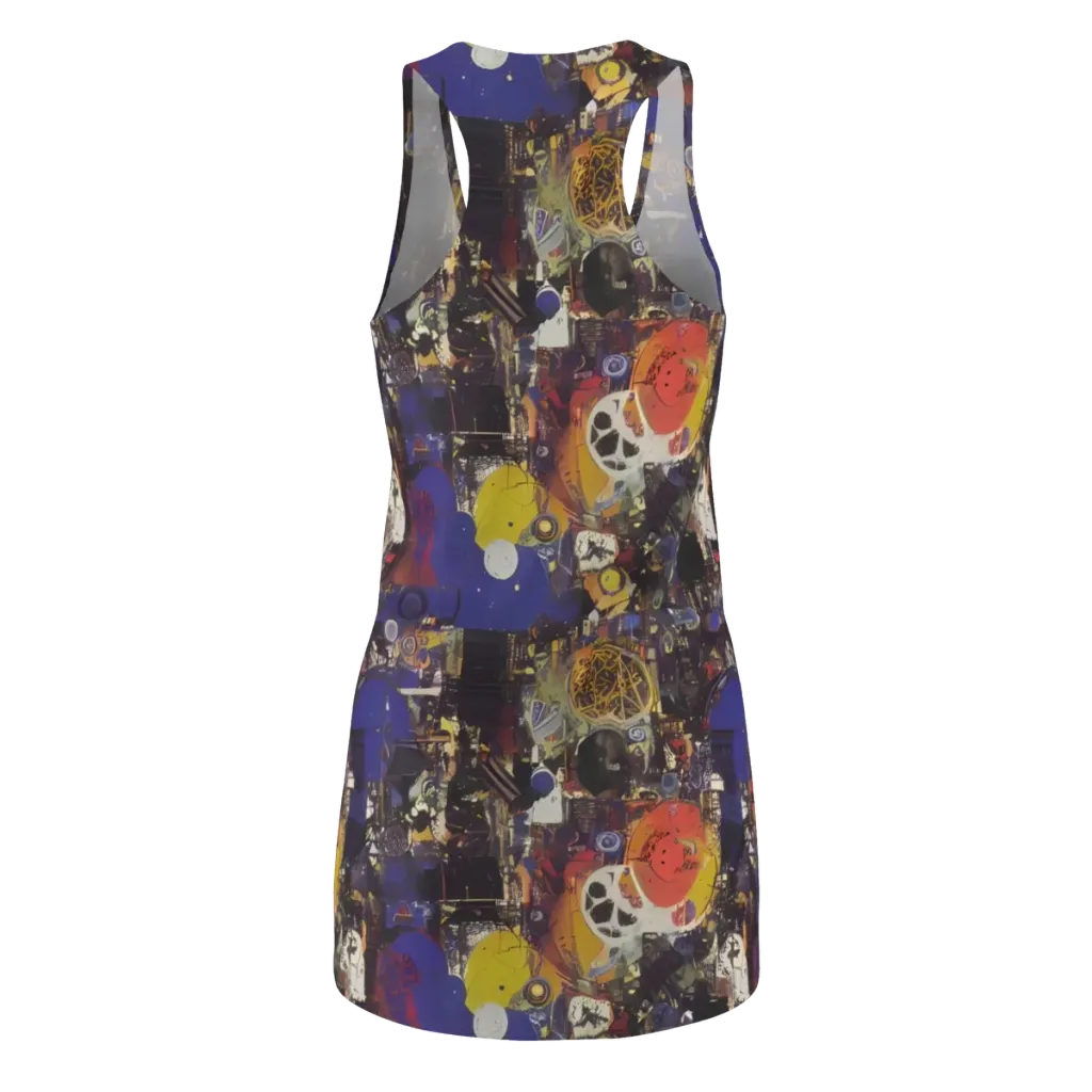Abstract Galaxy on Racerback Dress — Back