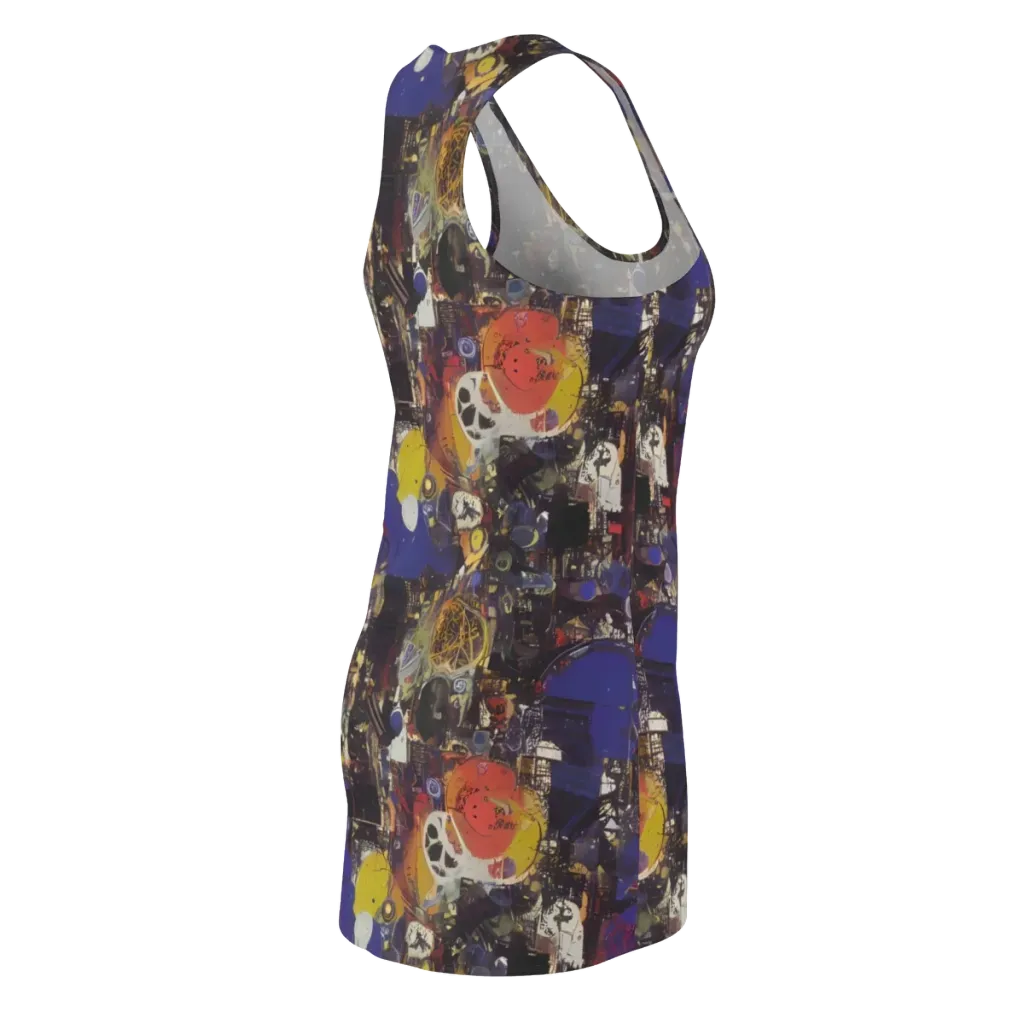 Abstract Galaxy on Racerback Dress — Back Side