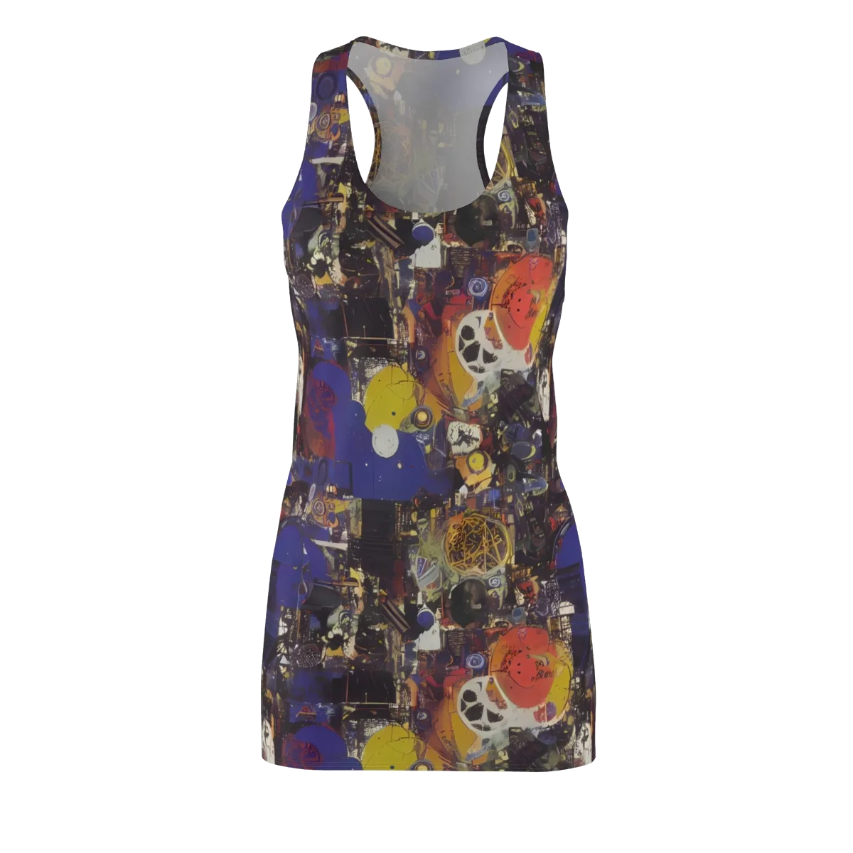 Abstract Galaxy on Racerback Dress — Front