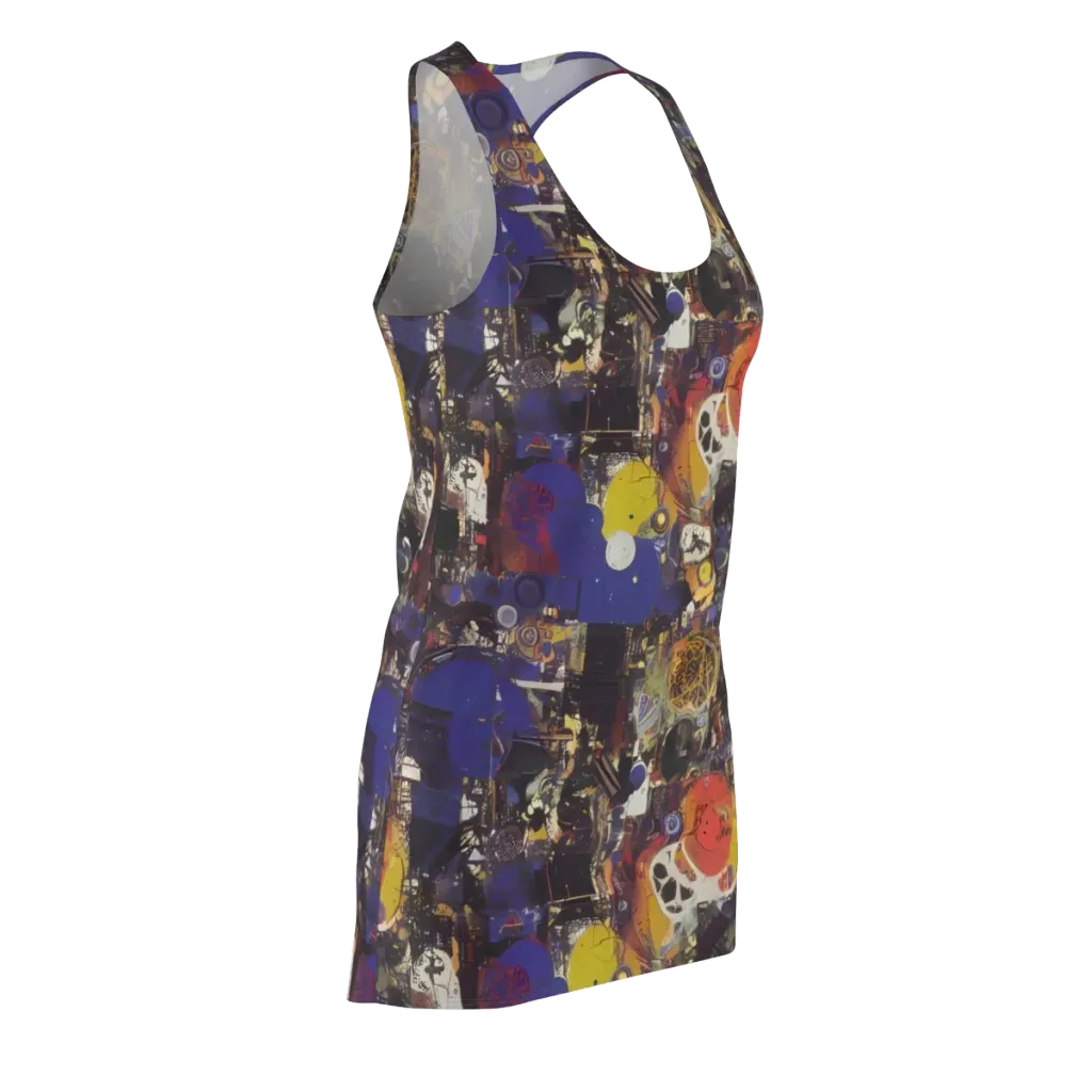 Abstract Galaxy on Racerback Dress — Front Side