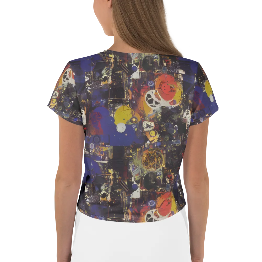 Abstract Galaxy on Crop Tee — Back