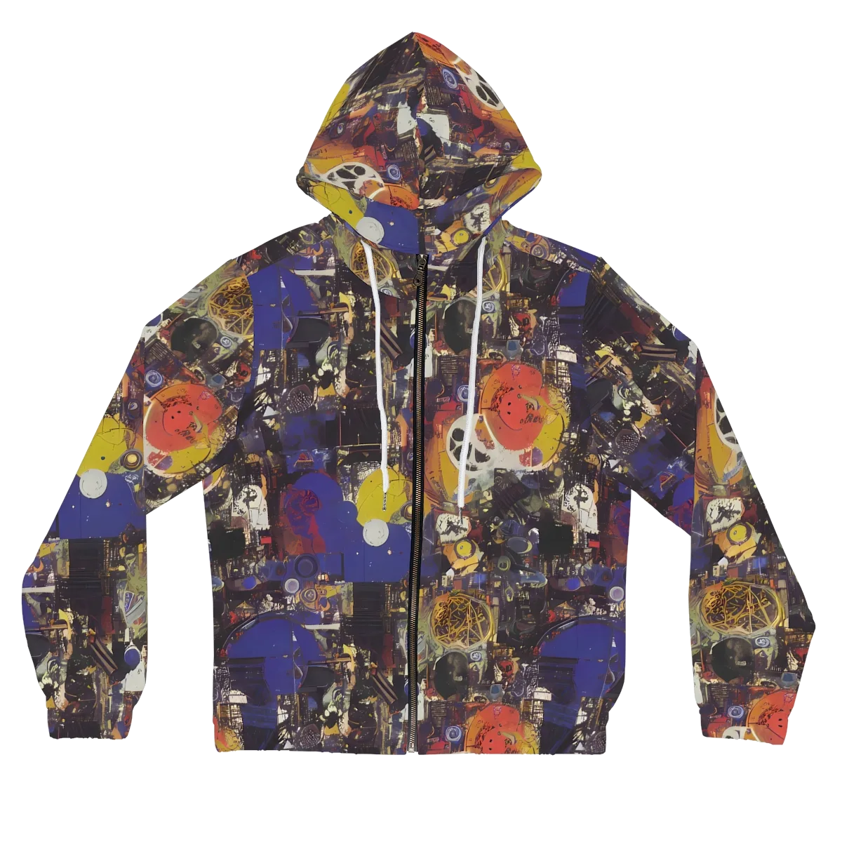 Abstract Galaxy on Women's Full-Zip Hoodie — Front