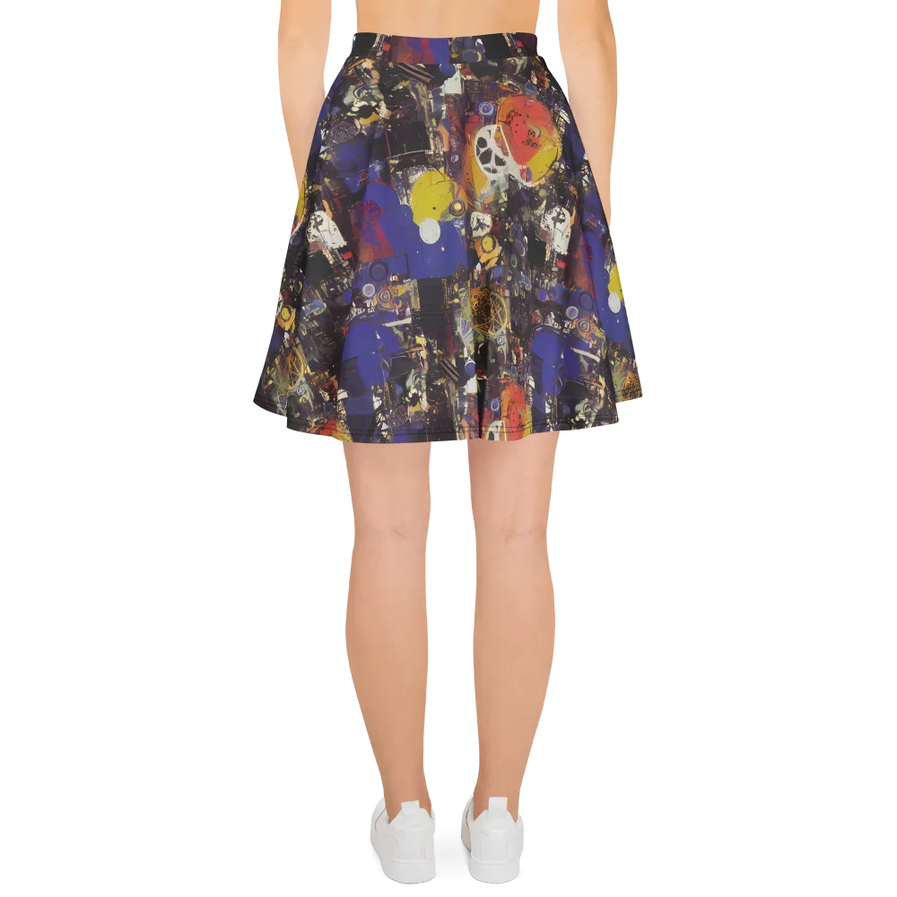 Abstract Galaxy on Skater Skirt — Back